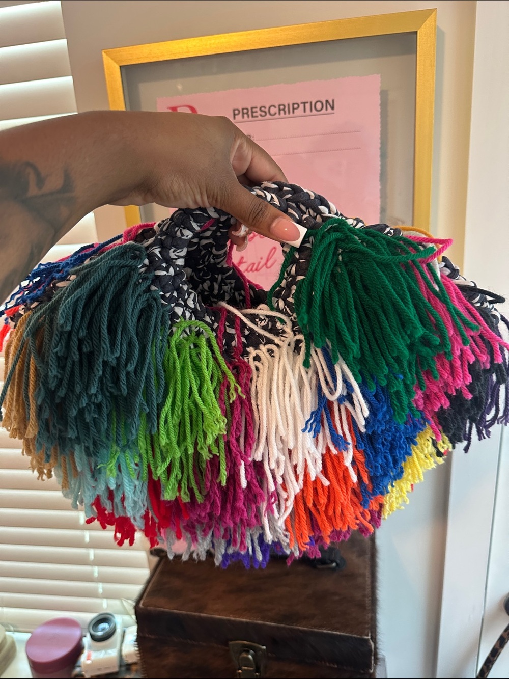 Handmade Colorful Multicolor Tassel Handbag